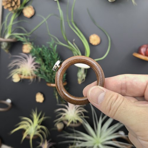 原木风磁吸木环磁吸装饰手工diy冰箱贴画框装饰空气凤梨支架底座 - 图2