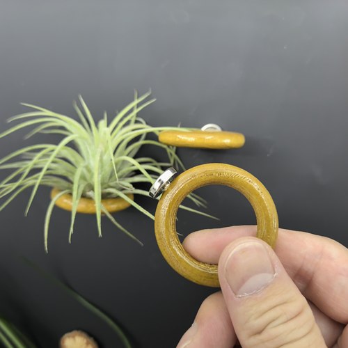 原木风磁吸木环磁吸装饰手工diy冰箱贴画框装饰空气凤梨支架底座 - 图0
