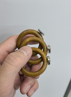 diy磁吸木环冰箱贴空气凤梨支架