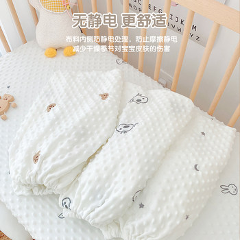 Crib Bean Velvet Soothing Sheets Newborn Baby Sheets Kindergarten Children's Spliced ​​​​Mattress Cover Customized