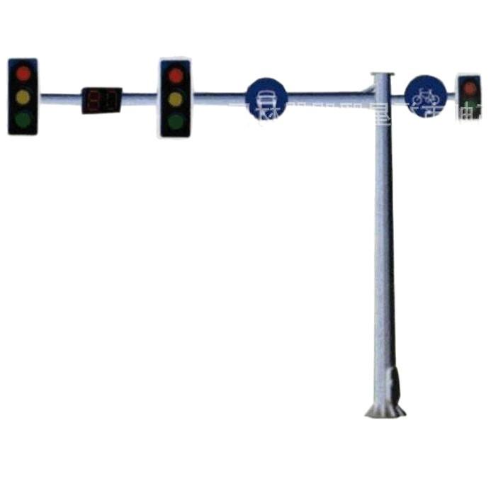 Beijing traffic monitoring pole hot-dip galvanized vertical pole supporting embedded parts electronic police surveillance octagonal pole factory direct sales