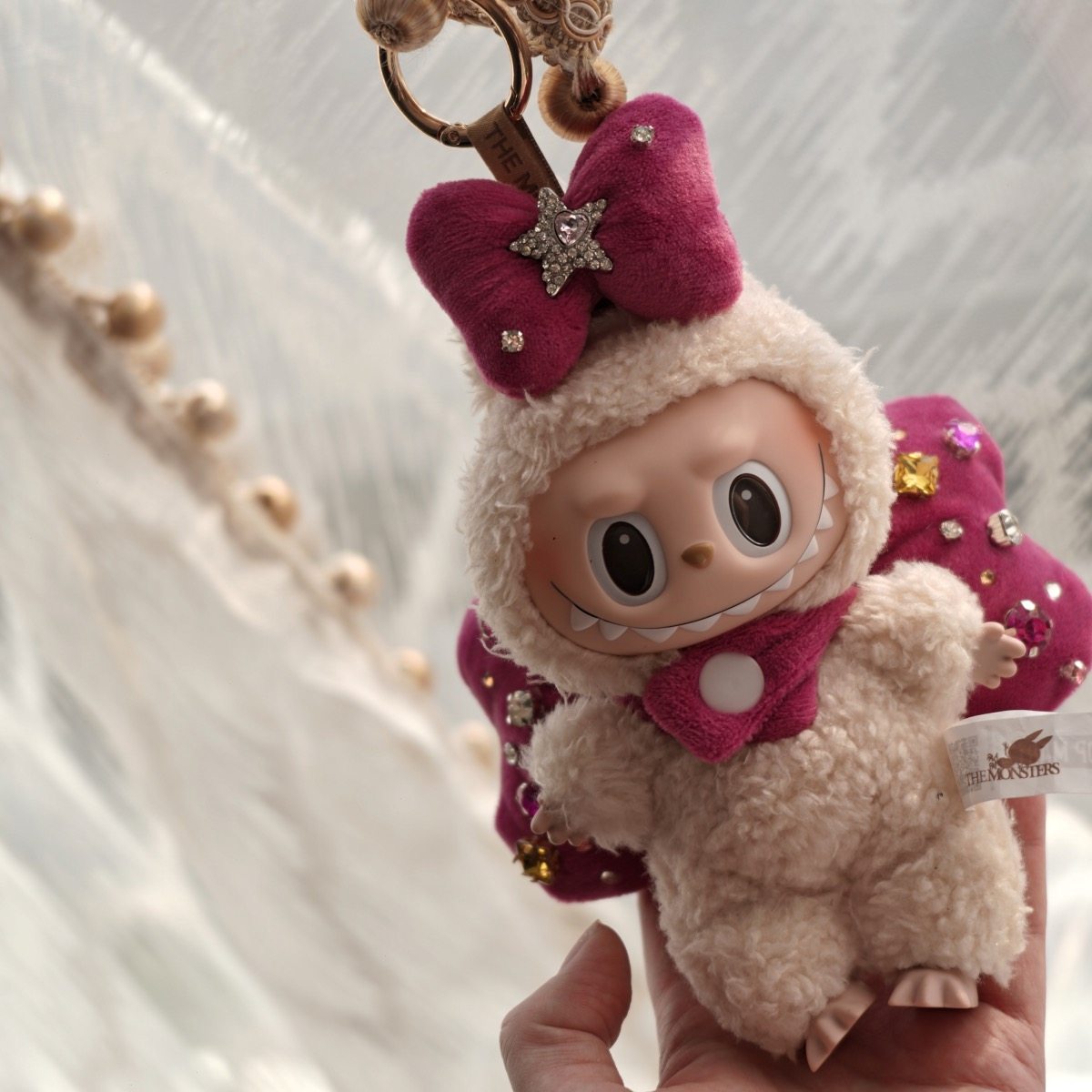 适用于拉布布labubu娃衣服蝴蝶结水钻可爱一代二代三代搪胶套装,淘宝优惠券,粉丝福利购,淘宝优惠卷