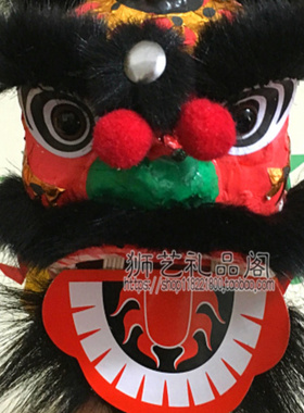 儿童拳头手持醒狮戏狮俏影舞蹈道具手偶舞狮子大号成品摆件小狮头