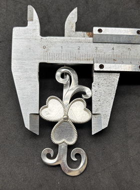 25年新款民族风饰品手工苗银diy配件发夹手链空托