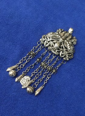 diy长款蝙蝠流苏苗银夸张饰品