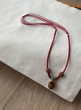 本命年桃木桃核吊坠女桃胡挂脖子