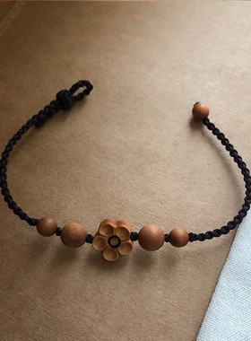 木质桃木本命年复古手链转运