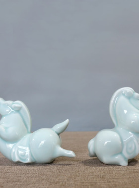 北欧ins新中式风房间小摆陶瓷马