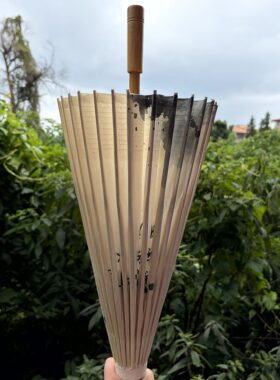 油纸伞纯手工喷绘书法字泸州分水岭许氏油纸伞古典防雨复古演出