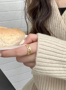 皇冠戒指QIXJ/琪简希纯银韩国女