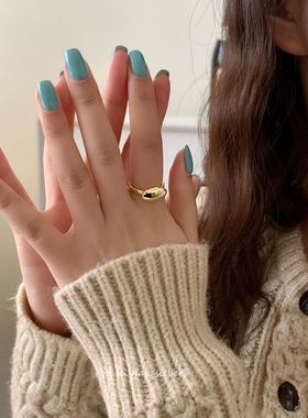 光面戒指纯银韩国女性