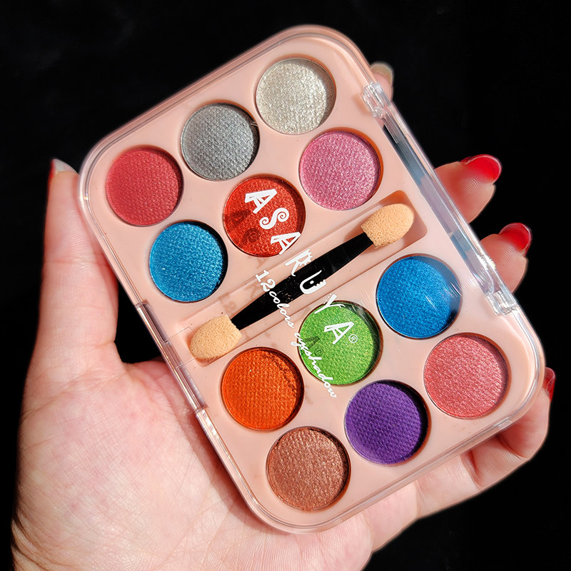 演出学生舞台妆珠光眼影盘闪粉高光细闪玫红蓝紫绿色新手专业彩妆,淘宝优惠券,粉丝福利购,淘宝优惠卷