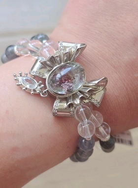 Long高定私享福 蜕变 天然黑发晶白水晶手串