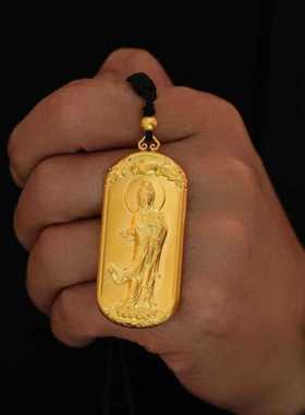 2025新金色观音菩萨吊坠精致挂坠男女高档脖子挂件时尚国风潮