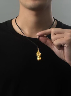 金色貔貅项链如意吊坠男女