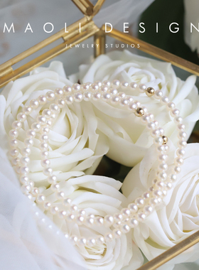 maoli/经典小珠串几乎粉珍珠手链