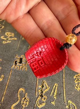 豁达客朱砂福娄钥匙扣红福字挂件