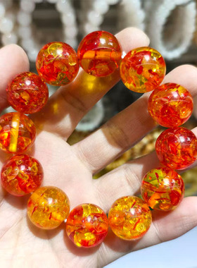 仿金色二代金琥珀蜜蜡手串