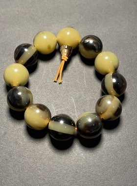 直播仿牛角手链情侣佛珠手串民族风18mm仿羚羊角饰品地摊景区货源