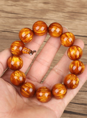 金丝海柳手串 男士佛珠文玩地摊古董手链旅游景区血柳108念珠