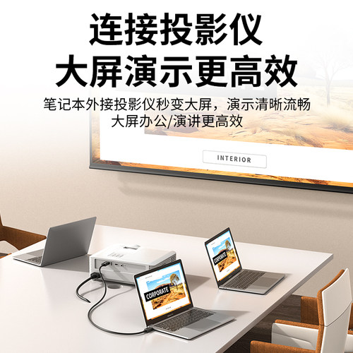 优联dp转hdmi转接线4k60hz高清dp1.2转hdmi2.0连接电脑主机笔记本 - 图2
