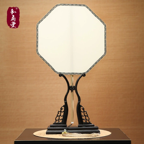 和扇堂 Вентилятор Fan Majogany Palace Fan Blank Round Fan Craft Group Fan Fan Китайский ветер складывает фанат бамбук.