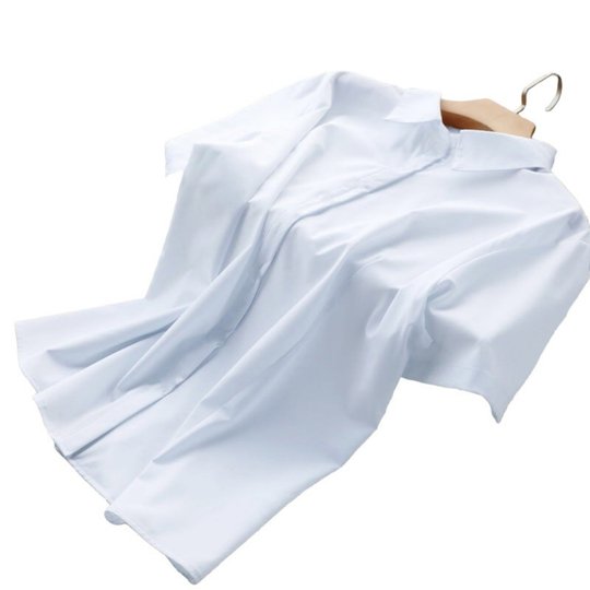 特大码冬长袖女性宽松商务正装工作服白色衬衫上衣加肥职业工装衫