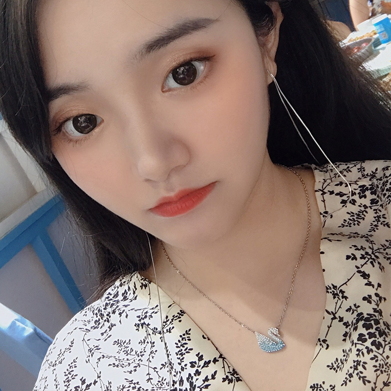 【七夕粉丝福利】黑天鹅跳动的心项链女时尚百搭锁骨链送女友礼物_彩妆_香水_美妆工具