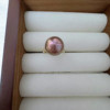 Rare burgundy color unique set high quality mirror light natural freshwater pearl ring earrings pendant