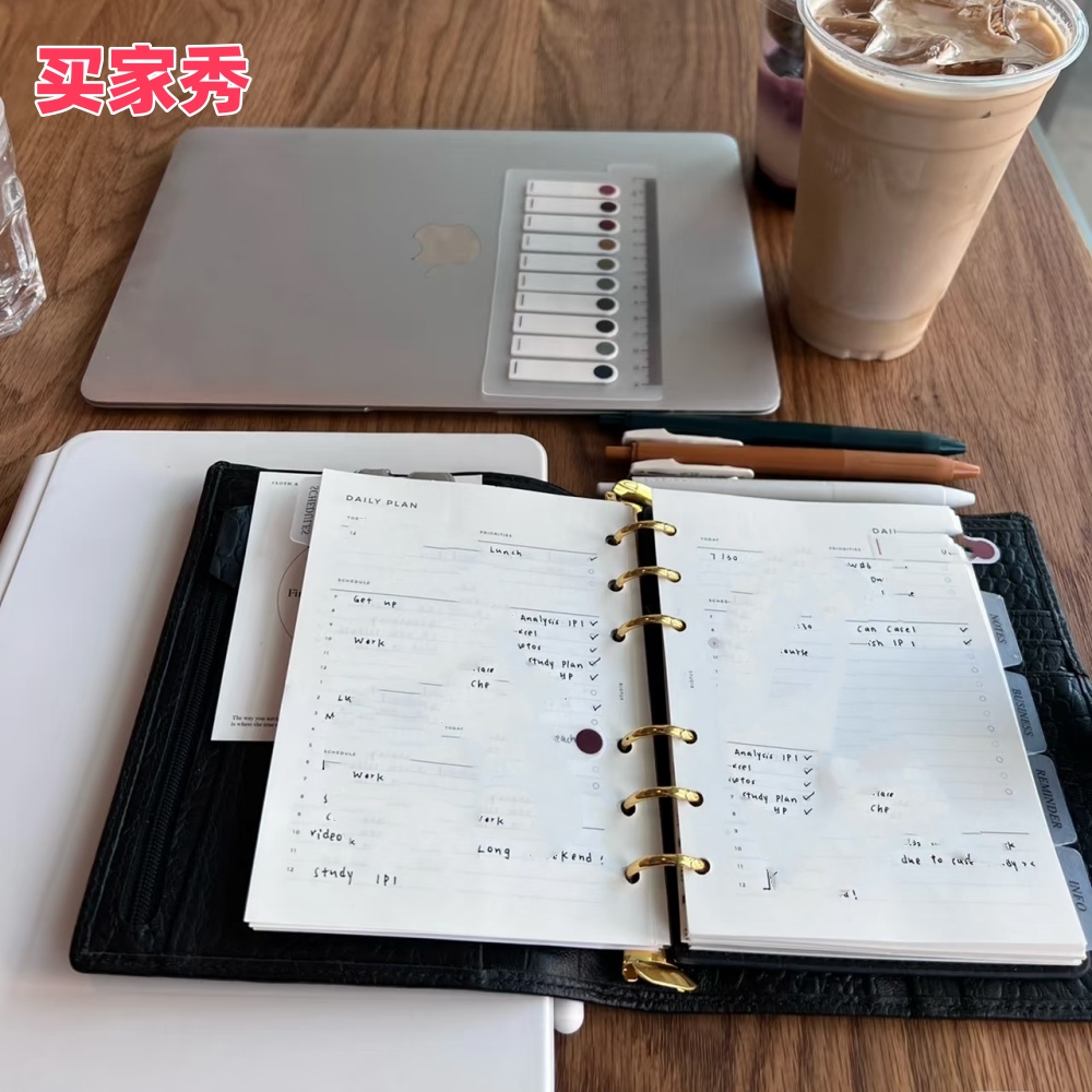 Loose-leaf notebook notebook first layer cowhide A6 genuine leather