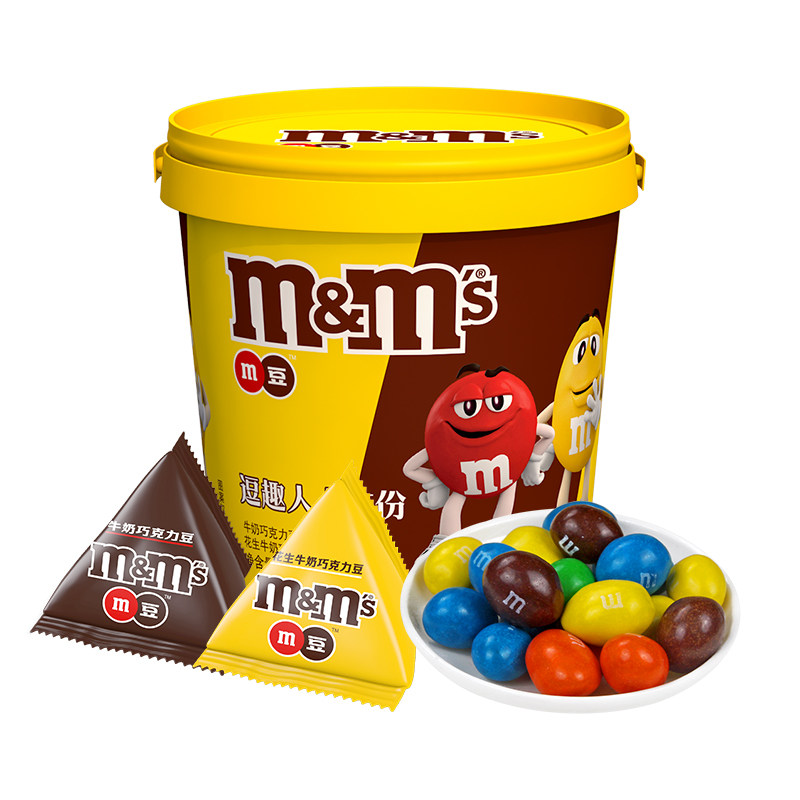 mms豆148.5g桶装花生牛奶巧克力约11包