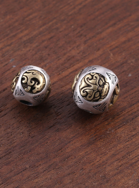 diy小龙潮牌配件个性串珠银饰