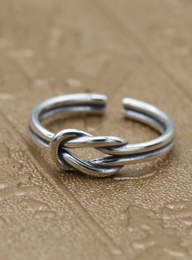 银饰品韩版女士字母尾戒S925时尚