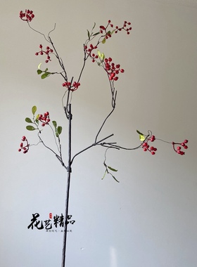 仿真花山归来野果子浆果自然系花材家居装饰花艺摄影道具东青果红
