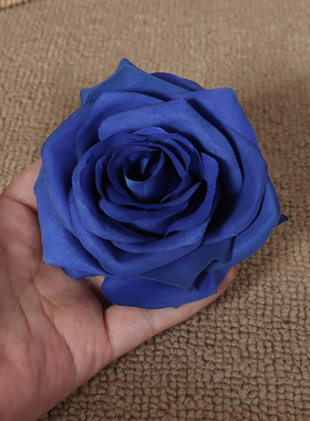 10朵克兰因蓝宝蓝仿真玫瑰花头