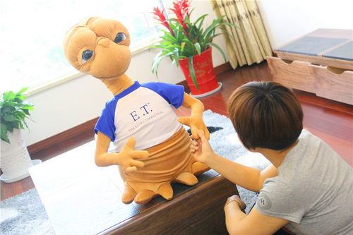 卡通正品ET外星人公仔毛绒玩具夏冰睡觉抱的娃娃抱枕靠垫玩偶礼品 - 图0