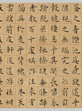 明黄姬水小楷上林赋微喷书法