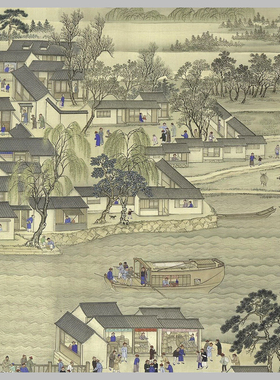 康熙南巡图卷七风景画艺术喷绘