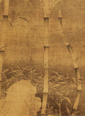 五代徐熙雪竹图古山水花鸟国画
