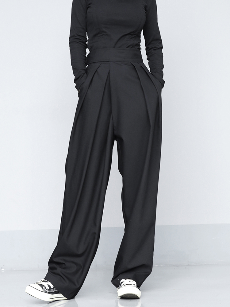 山本风暗黑设计感宽松魔术贴西装裤阔腿拖地显瘦百搭男女休闲裤潮,淘宝优惠券,粉丝福利购,淘宝优惠卷