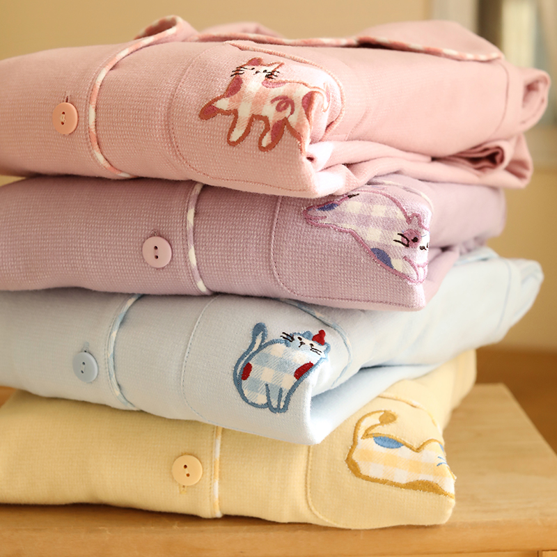 秋冬加厚全棉睡衣女士2025新款卡通纯棉磨毛长袖家居服套装可外穿 - 图3