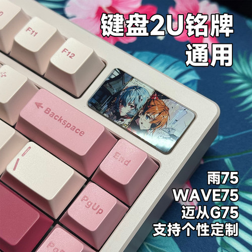 键盘2U铭牌通用 机械客制化定制DIY替换雨75 WAVE75磁轴个性卡通 - 图2
