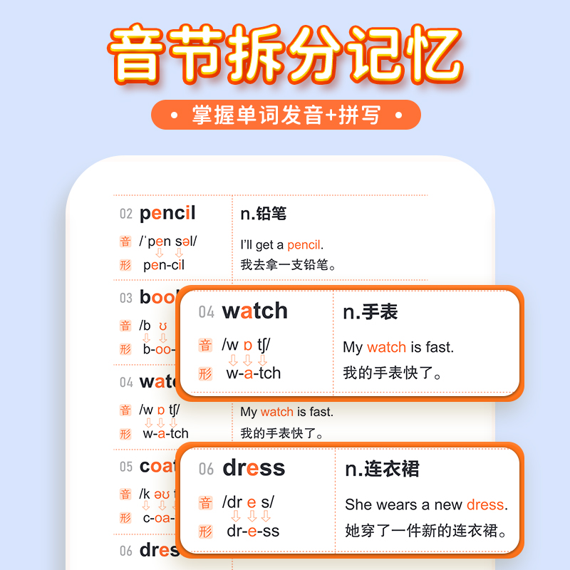 音频伴读】新概念单词口袋书随身记新概念1-2册一课一练 易蓓英语新概念单词默写本单词单词书短语句子速记音节拆分学习记忆单词 - 图1