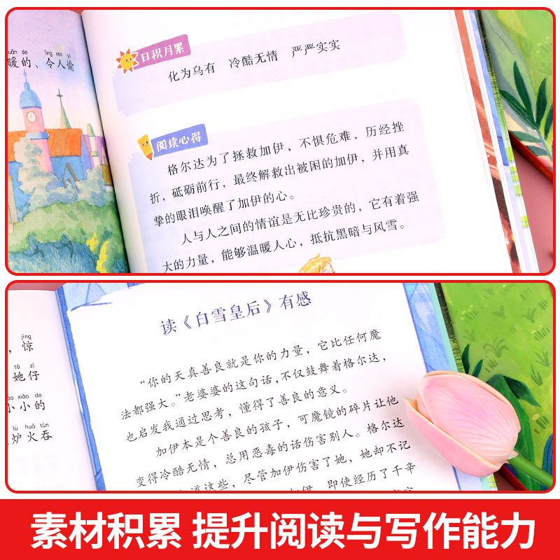 安徒生童话格林童话全集彩图注音版全4册一千零一夜伊索寓言儿童故事书小学生一二年级阅读课外书必读带拼音绘本幼儿读物睡前故事 - 图3