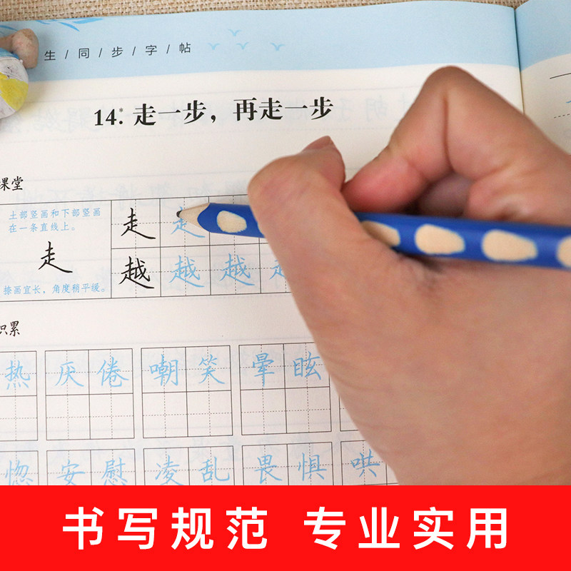 一笔好字七年级语文字帖上册同步课本笔画笔顺生字汉字练字帖描红写字神器每日一练控笔训练字帖练字初中生初一罗杨硬笔书法写字帖