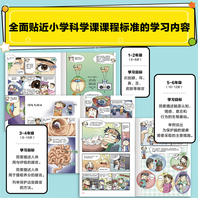 科学真有趣：科普漫画儿童小学生课外阅读书籍趣味宇宙地球生物百科全书读物绘本漫画书6-12岁太阳系微生物人体自然灾害科普绘本 - 图0