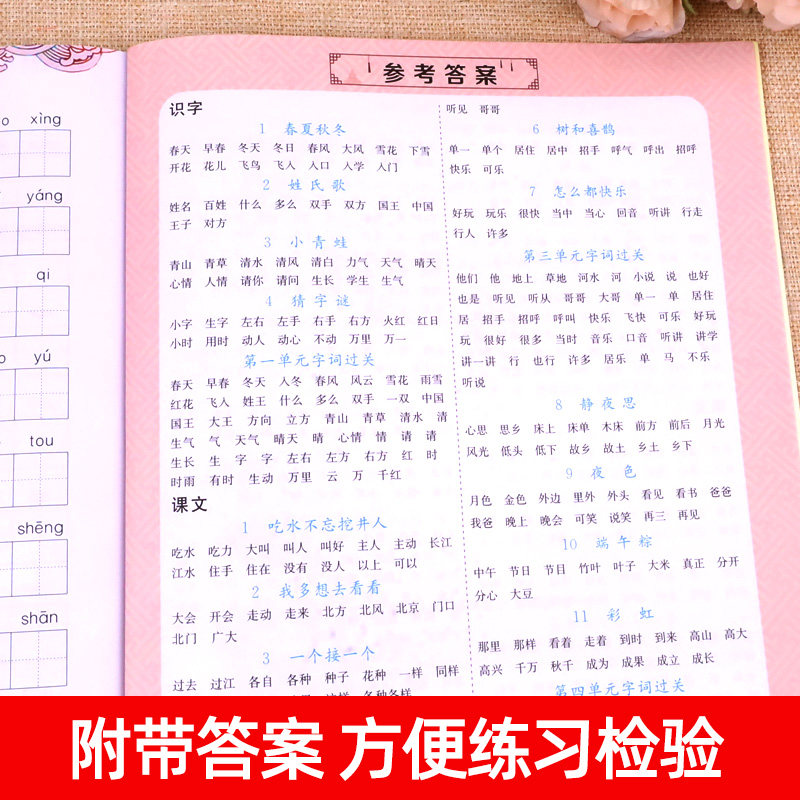 一年级下册字帖练字同步人教版 小学语文生字练字帖每日一练带拼音笔画笔顺写字描红1下控笔训练习字帖小学生专用课本下学期课课练