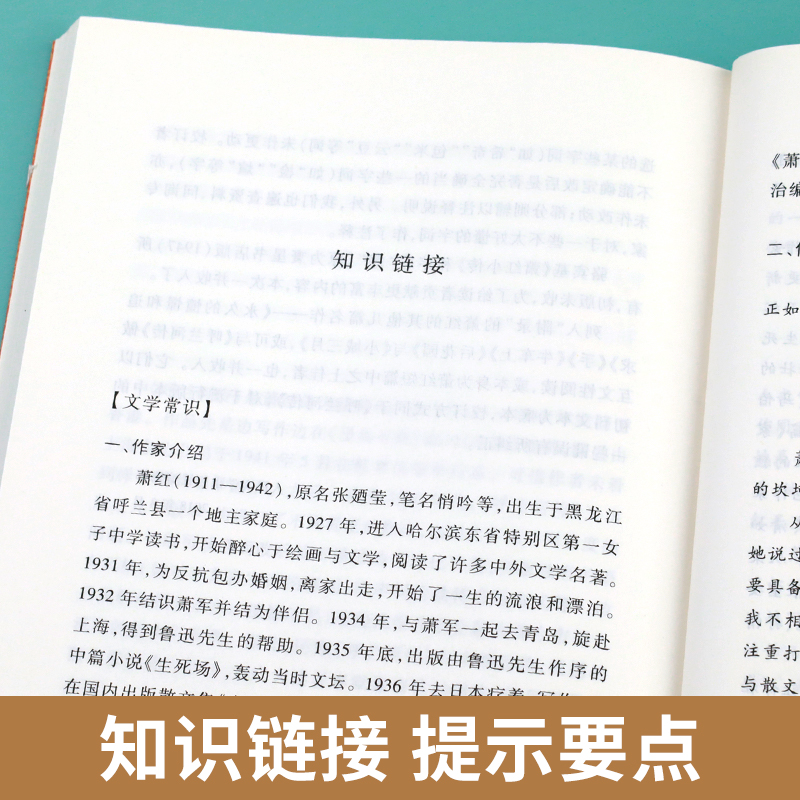 呼兰河传 萧红著正版五年级下册 人民文学出版社 青少年版无删减 5六年级必读课外书无障碍阅读老师推荐呼兰河转完整版包邮 - 图2