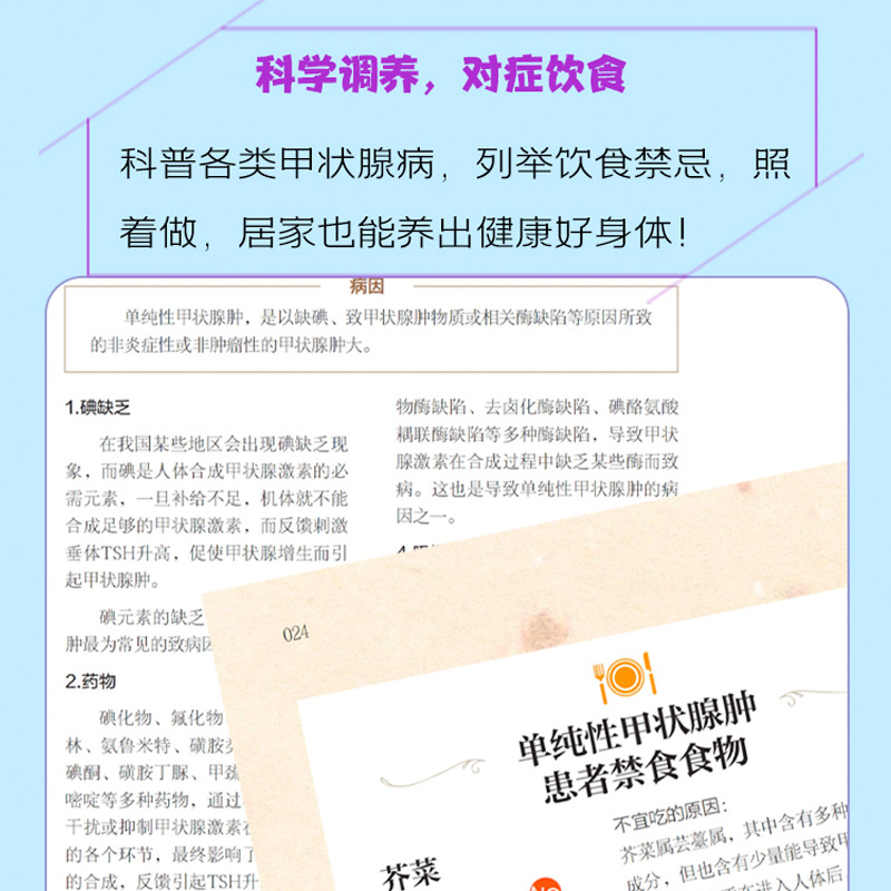 学会吃！快速调理甲状腺疾病 如何调理预防甲状腺疾病 中医甲状腺癌诊疗指南中药调理 甲状腺结节功能减退症疗愈药膳食疗养生书籍 - 图2