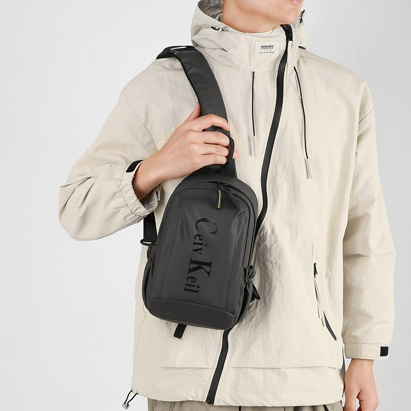 男士胸包斜挎包新款休闲大容量防水耐磨单肩多功能时尚百搭胸前包,淘宝优惠券,粉丝福利购,淘宝优惠卷